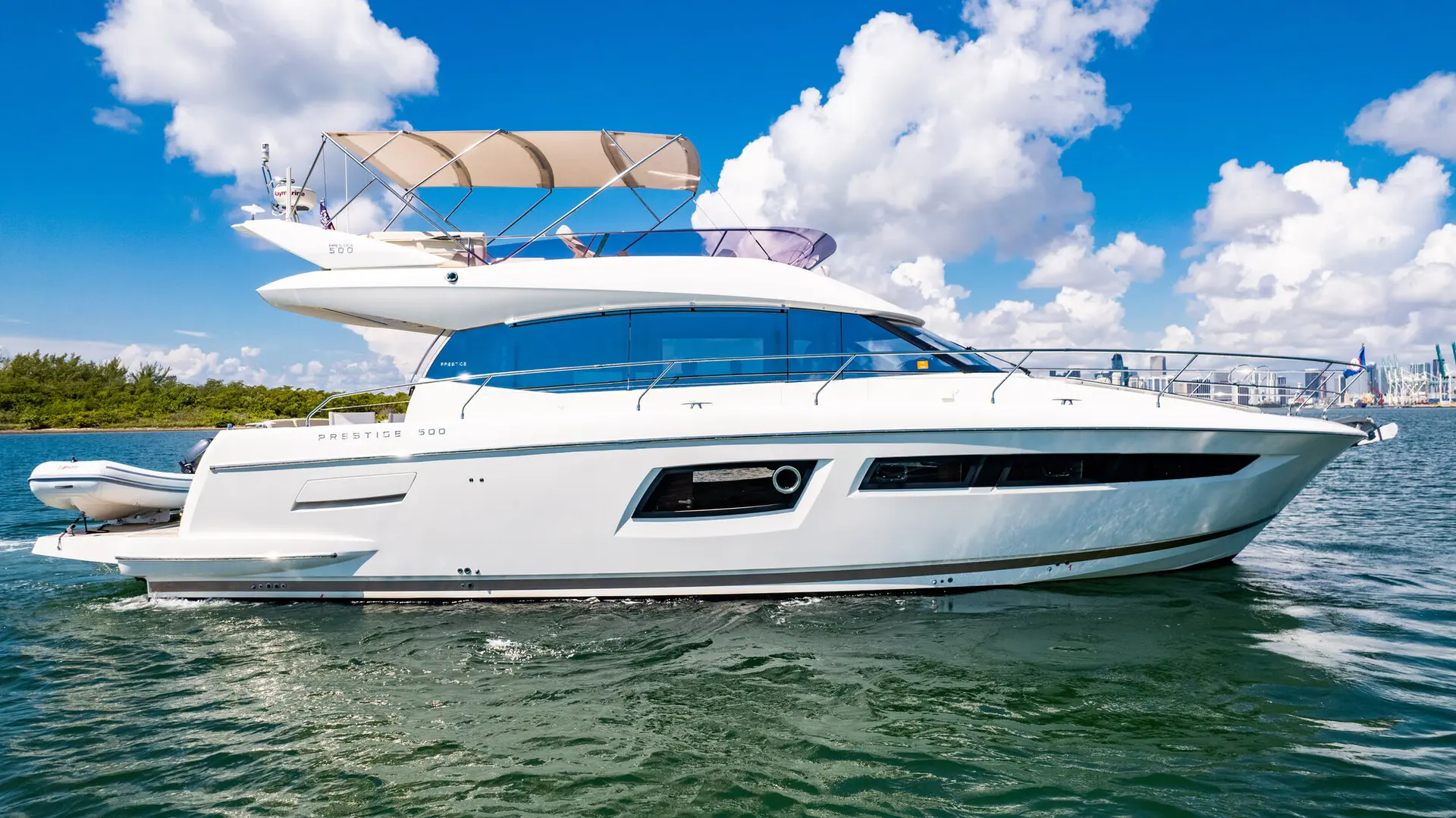 52ft Prestige 500 Fly Miami yacht rental 2